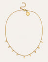 Collar Mini Moons 3mm Acero Baño Oro