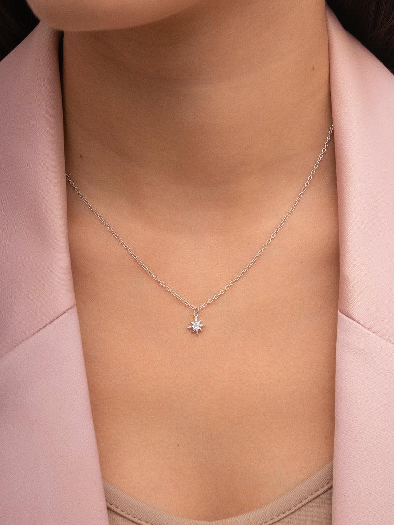 Mini Star Halskette Silber