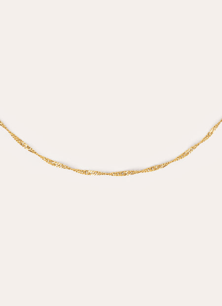 Collier Mini Twist Acero Baño Oro