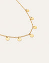 Collar Mini Moons Acero Baño Oro