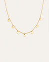 Collar Mini Moons Acero Baño Oro