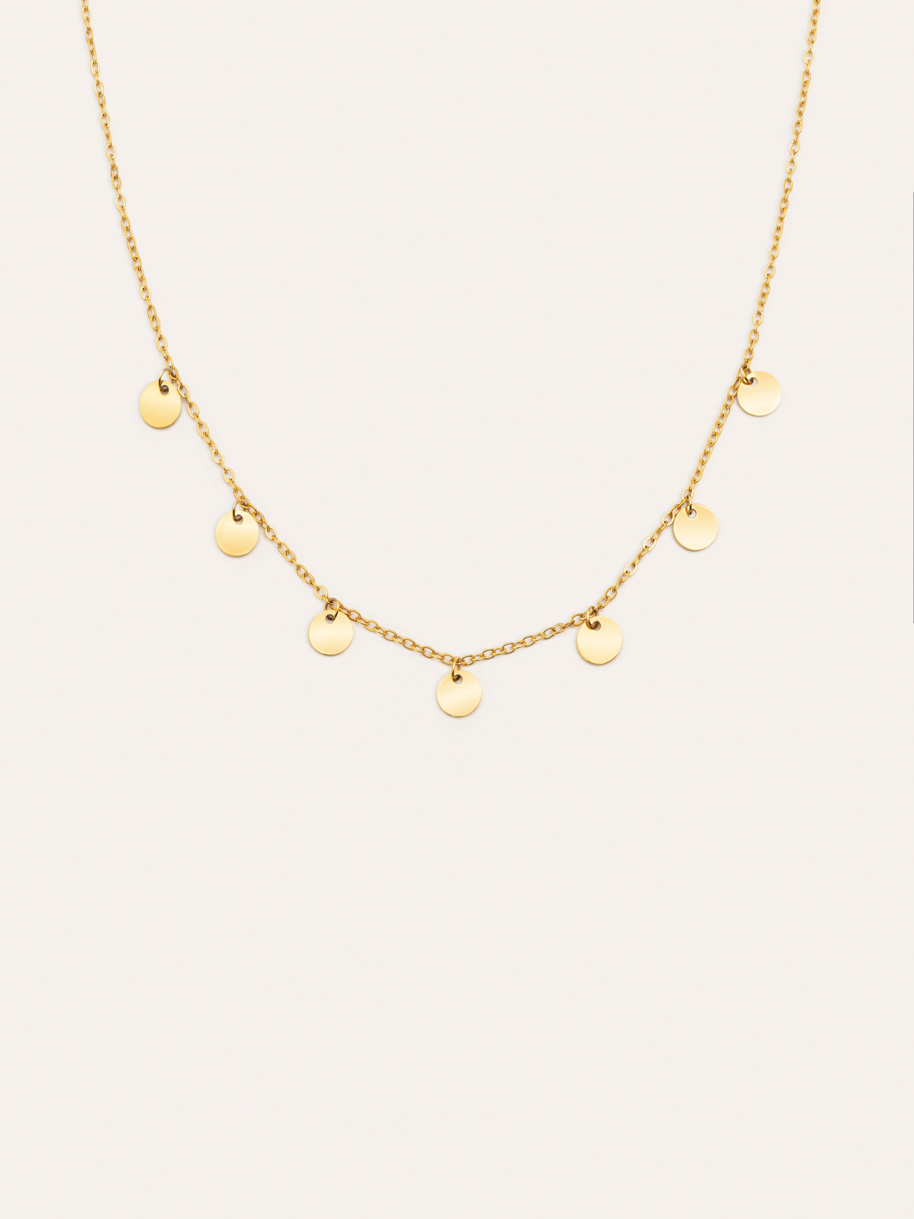 Collar Mini Moons Acero Baño Oro