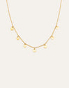 Collar Mini Moons Acero Baño Oro