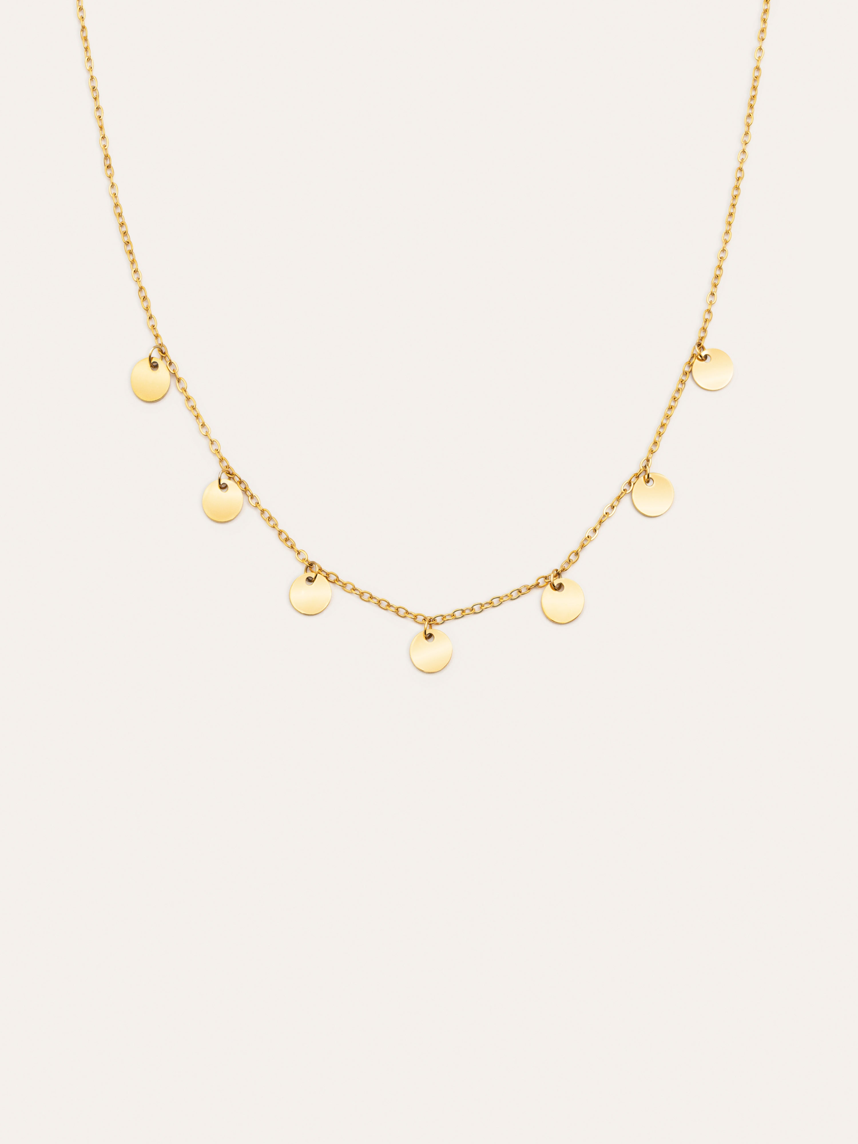 Collar Mini Moons Acero Baño Oro