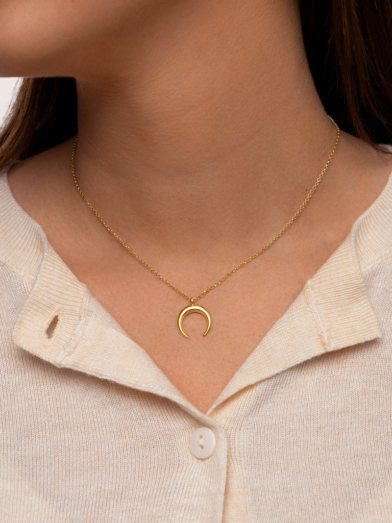 Collier Moonset Acier plaqué or