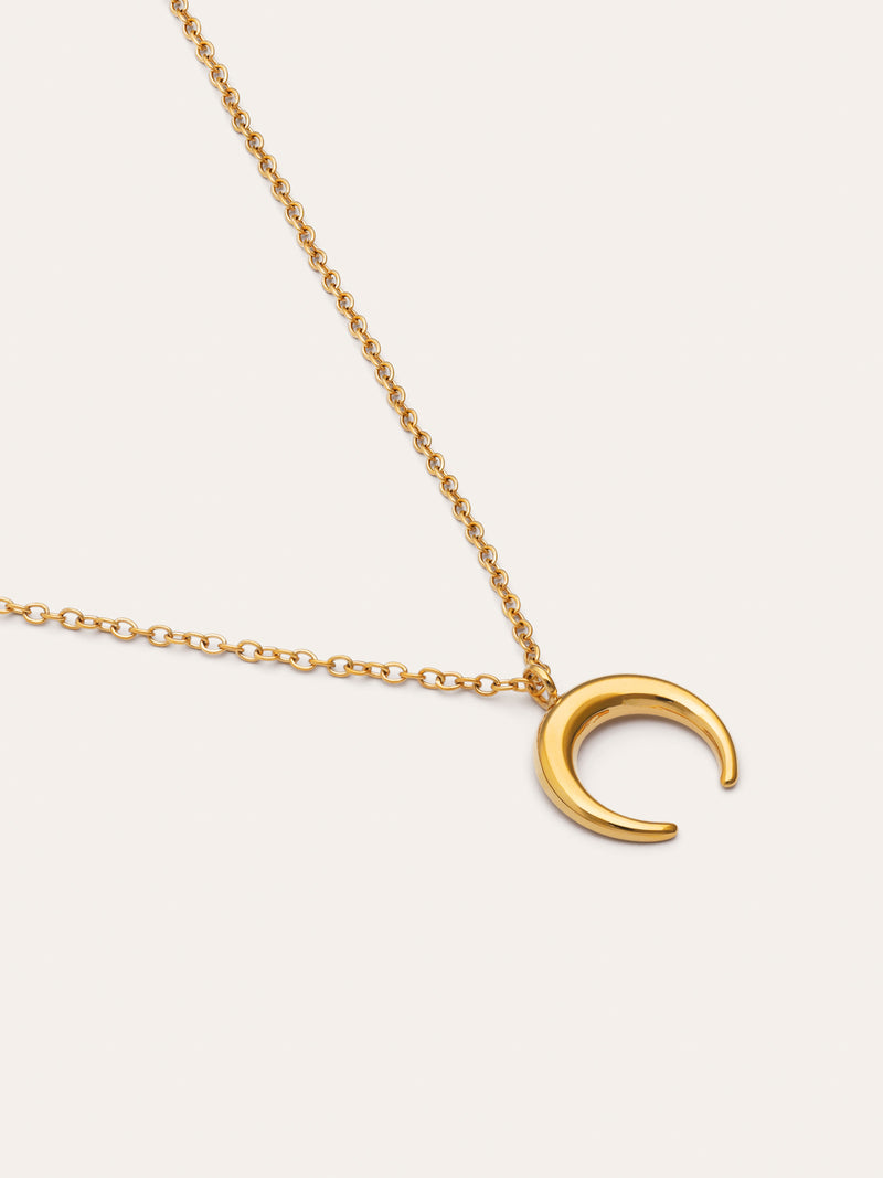Collier Moonset Acier plaqué or