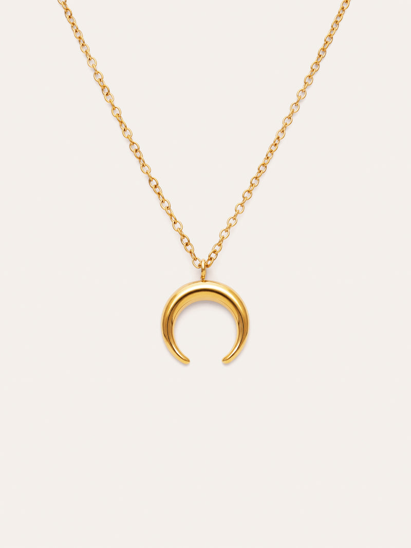 Collier Moonset Acier plaqué or