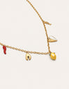 Collar Multicharm Aperitivo Marino Acero Baño Oro