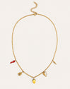 Collar Multicharm Aperitivo Marino Acero Baño Oro
