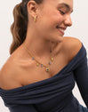 Cyanite Denim Multicharms Gold-Plated Steel Necklace - vista 4
