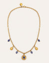 Cyanite Denim Multicharms Gold-Plated Steel Necklace - vista 5