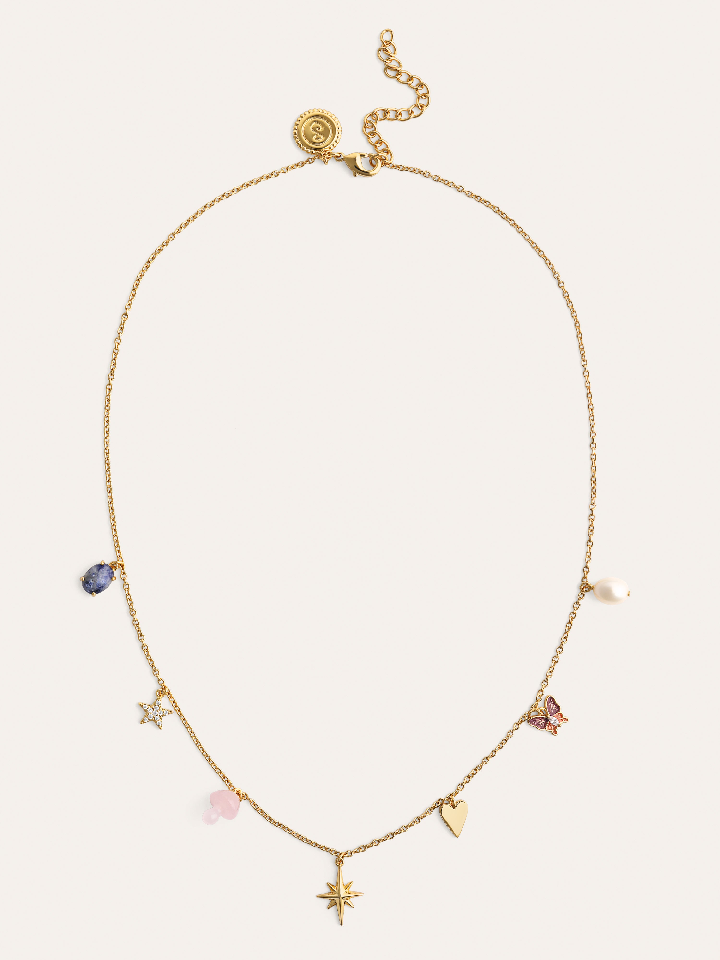 Collar Multicharms Fairy Tale Baño Oro