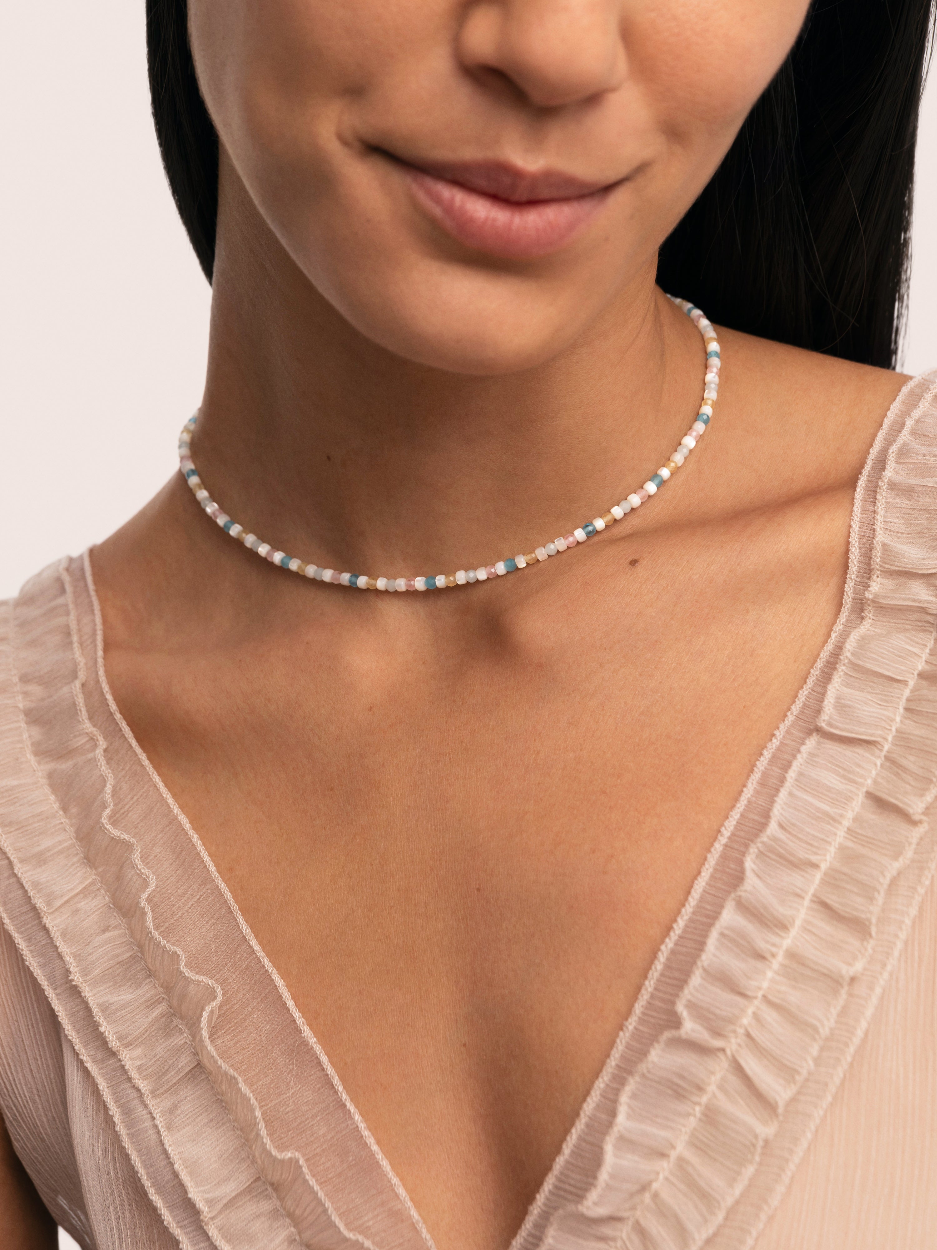 Collar Nacary Acero Baño Oro