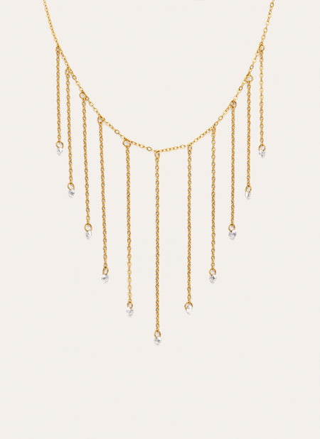 Collar New Clea Acero Baño Oro
