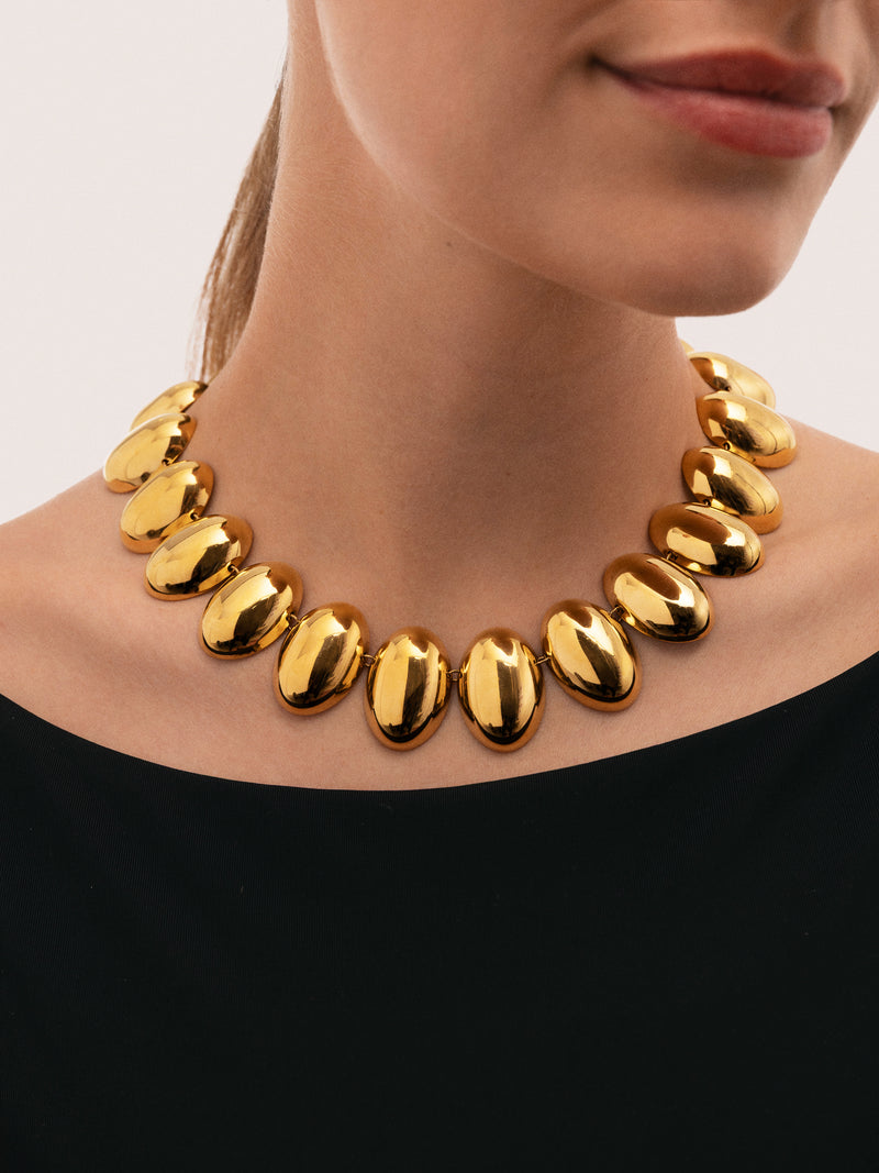 Oceya Necklace Steel Gold Plated
