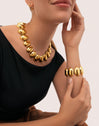 Oceya Steel Bracelet Gold Plated
