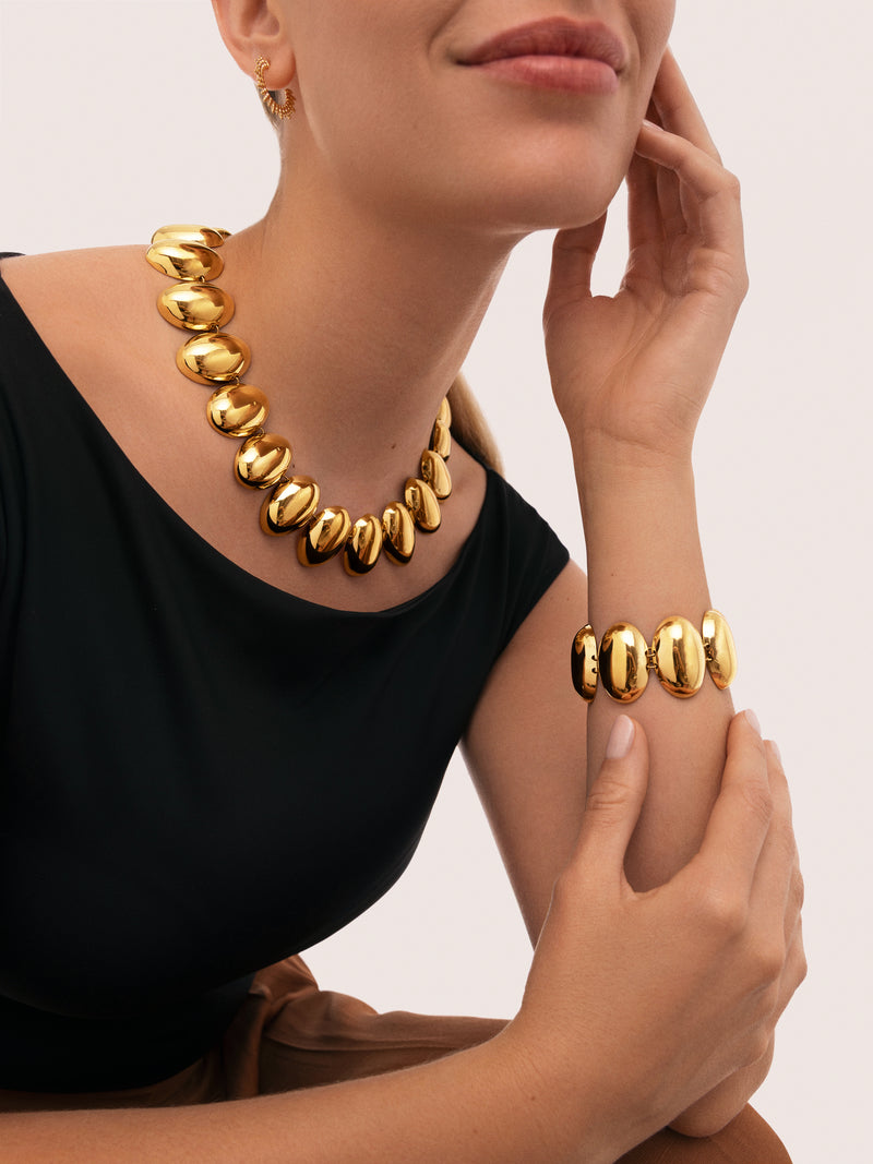 Oceya Steel Bracelet Gold Plated