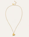 Collar Organic Heart Acero Baño Oro