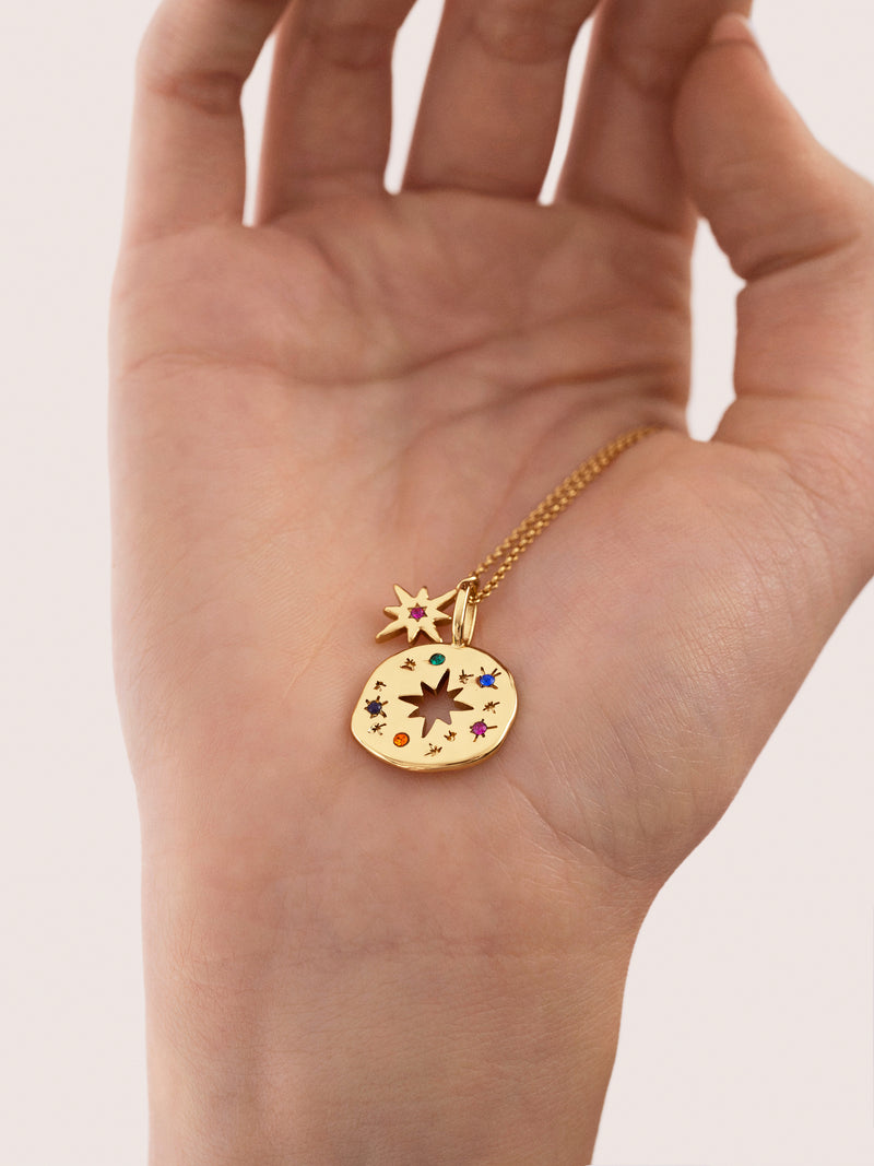 Geschenk-Set Halskette & Charm Para Ti Mamá vergoldet