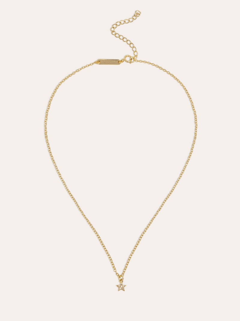 Collar Polaris Star Plata Baño Oro
