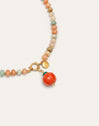 Pumpkin Stones Stainless Steel Gold Necklace