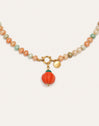 Pumpkin Stones Stainless Steel Gold Necklace