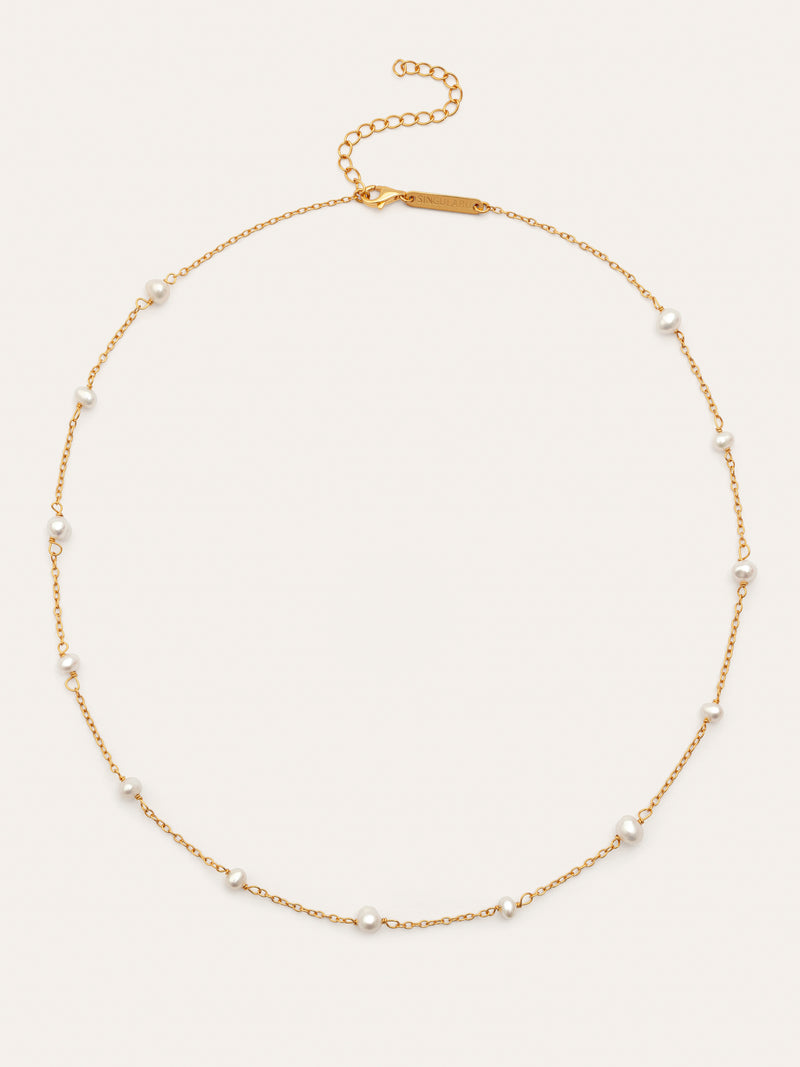 Pearl & Pearls Halskette Silber, vergoldet