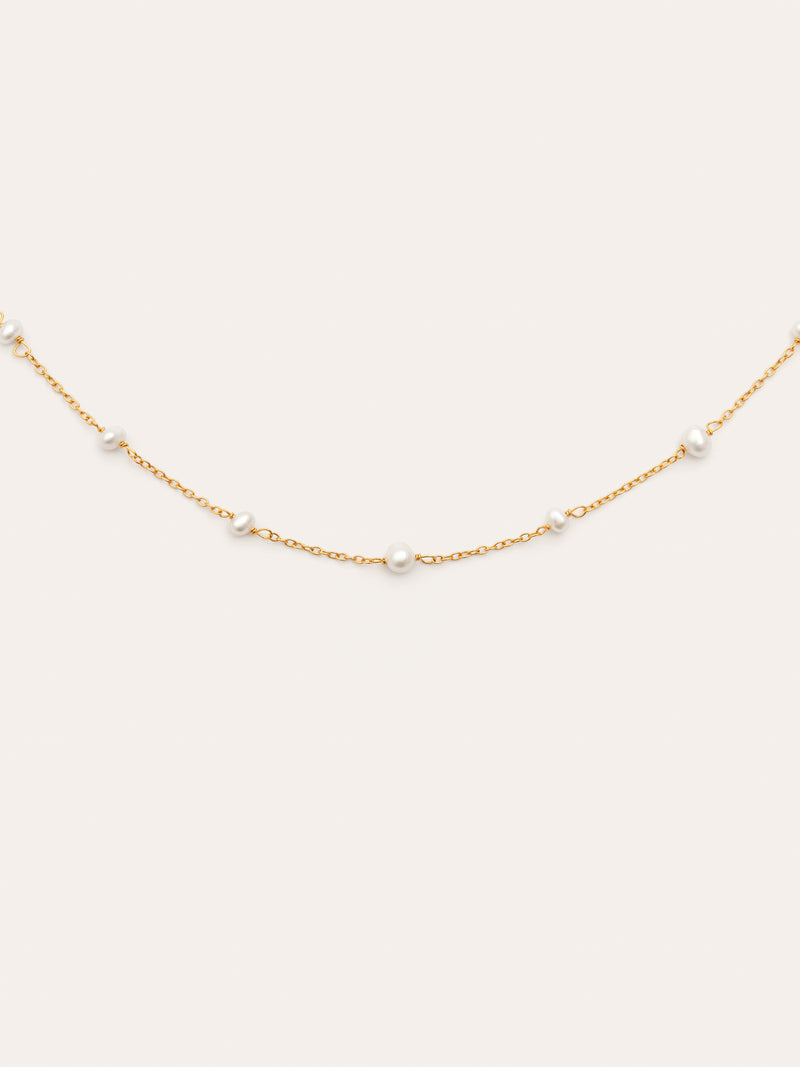 Pearl & Pearls Halskette Silber, vergoldet