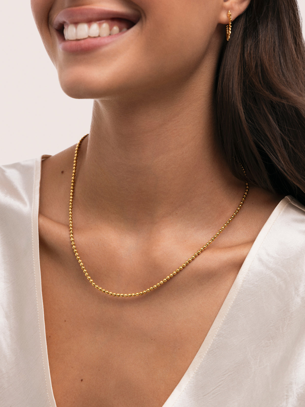 Rosario Ketting Staal Verguld - puesto en modelo