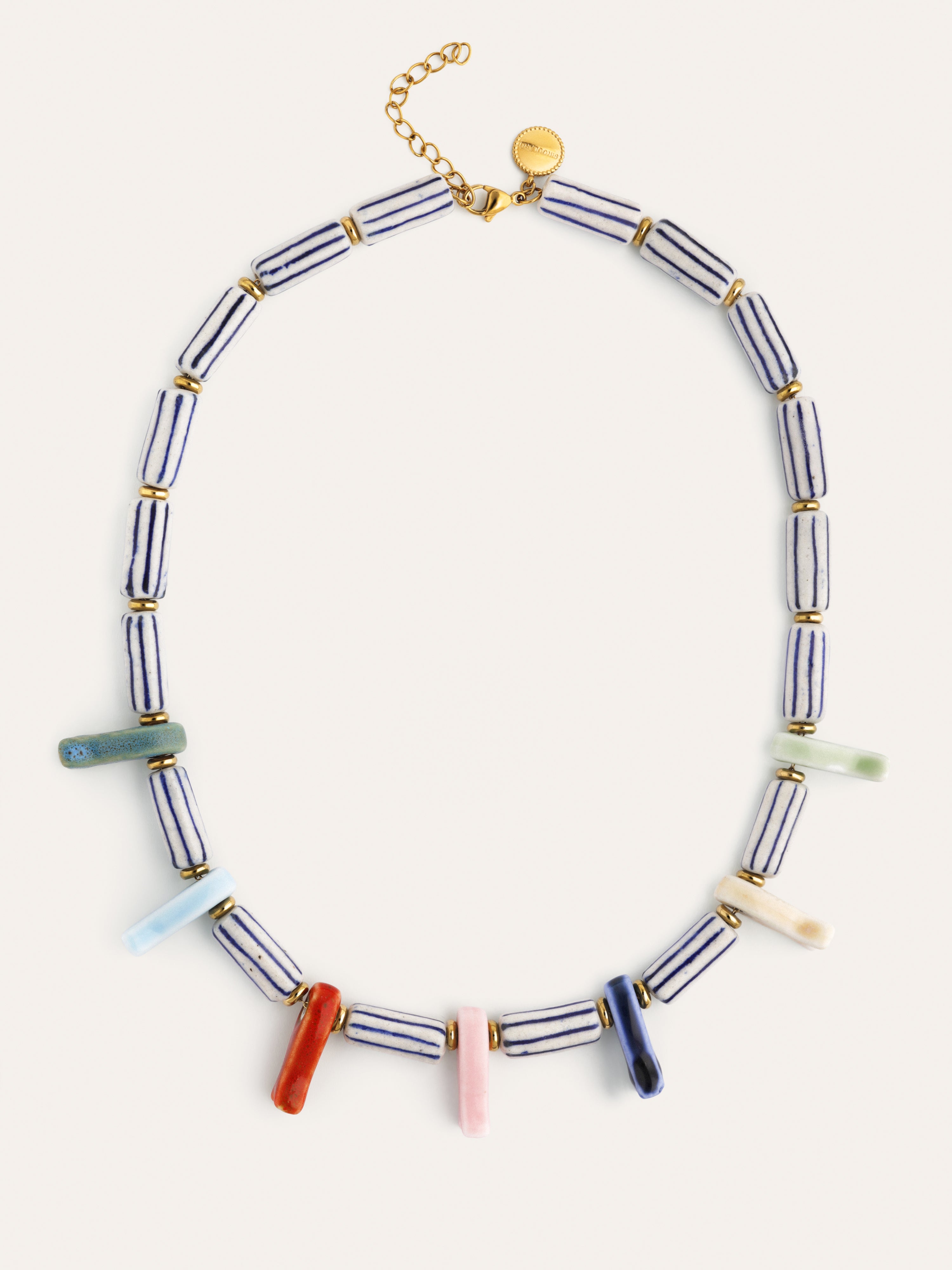 Santorini Necklace Gold Plated Steel