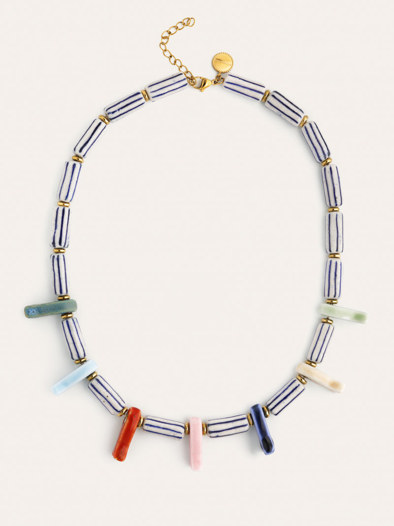 Santorini Necklace Gold Plated Steel
