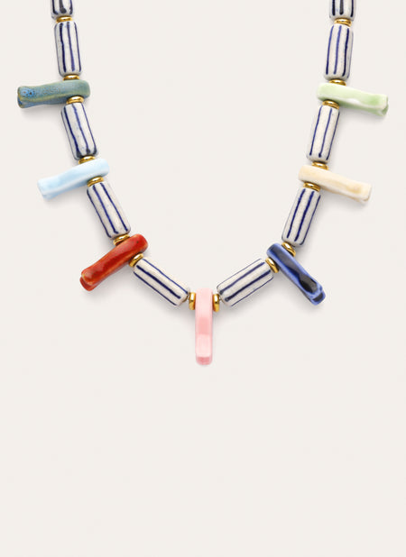 Santorini Necklace Gold Plated Steel