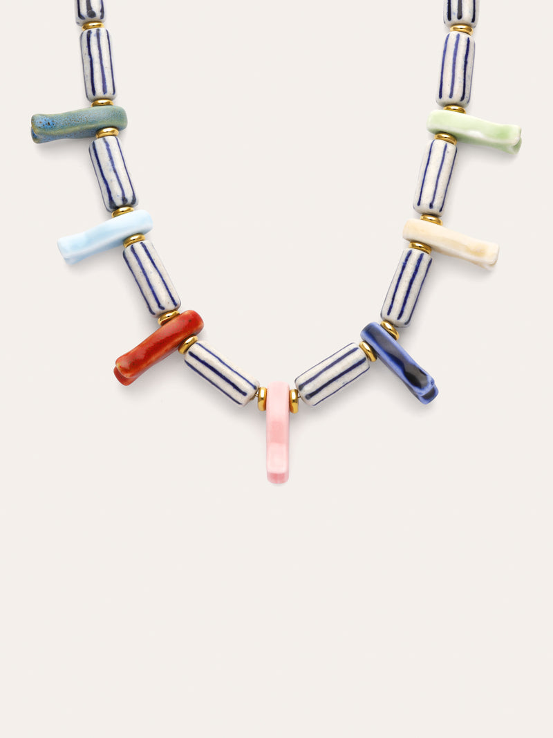 Santorini Necklace Gold Plated Steel