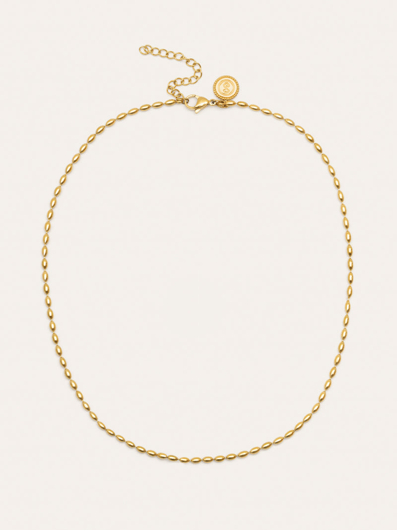 Collar Serpentine Acero Baño Oro