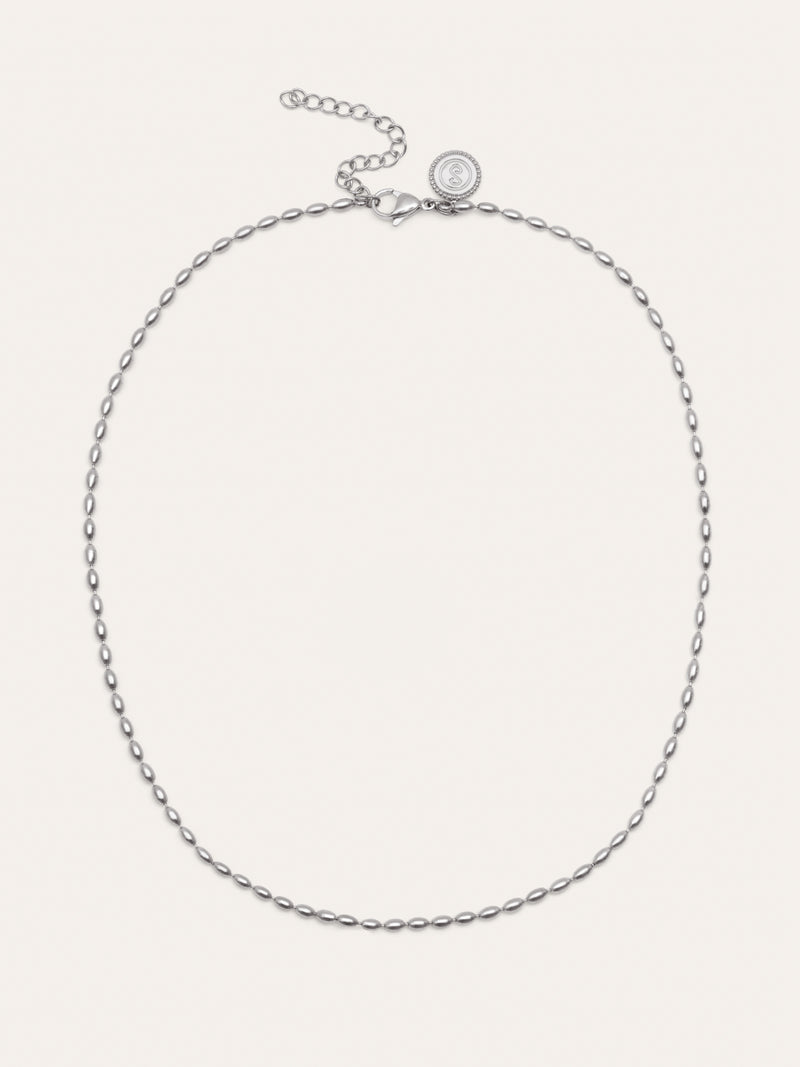Serpentine Stainless Steel Necklace