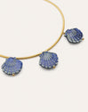 Choker Shelly Blue Aço Banho Ouro