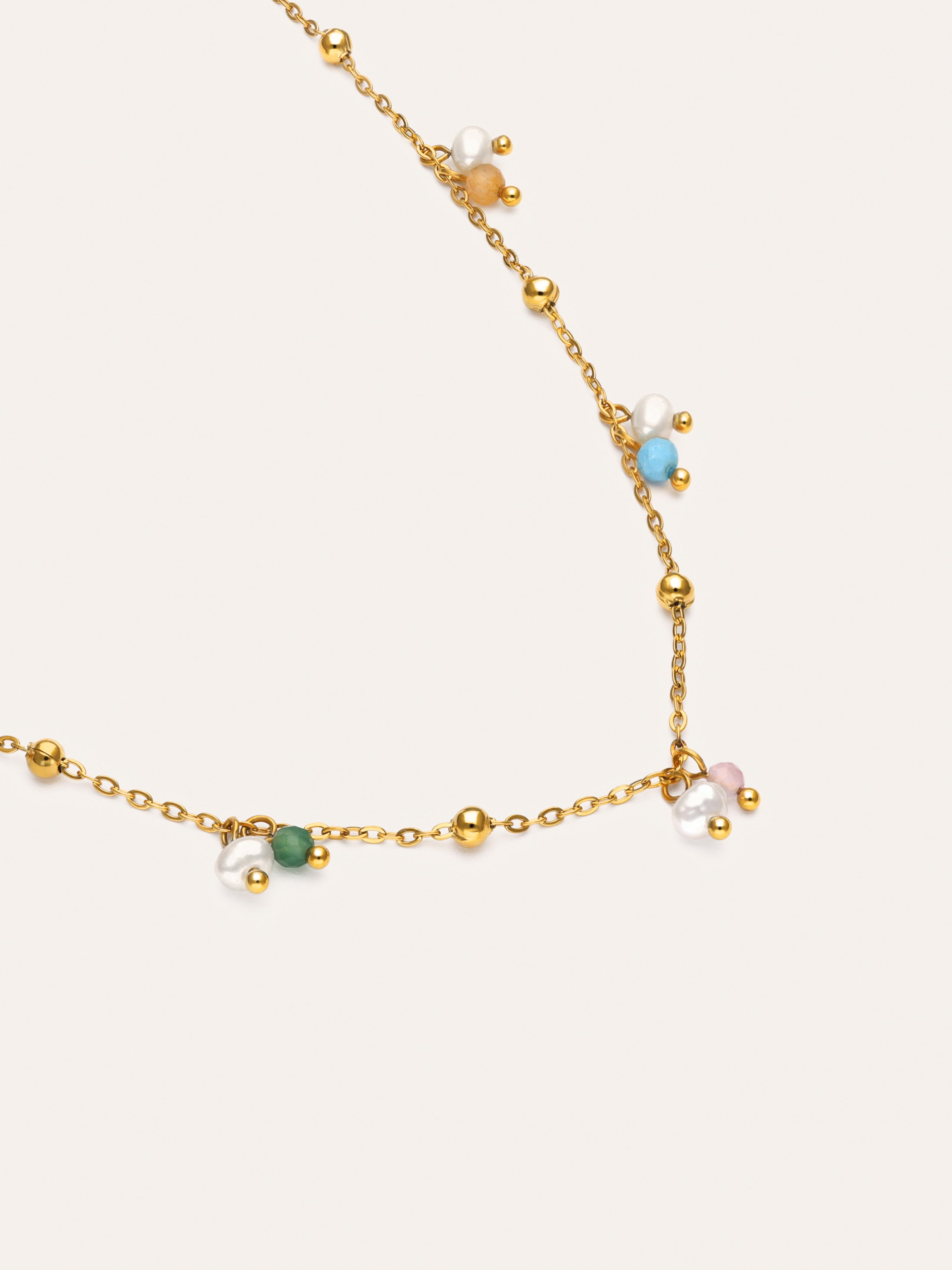 Shamira Dots Necklace Gold Plated Steel