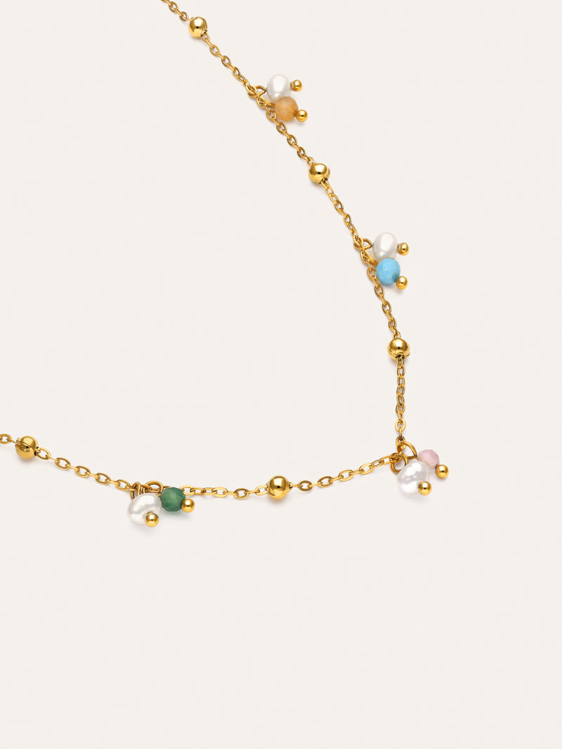 Shamira Dots Necklace Gold Plated Steel