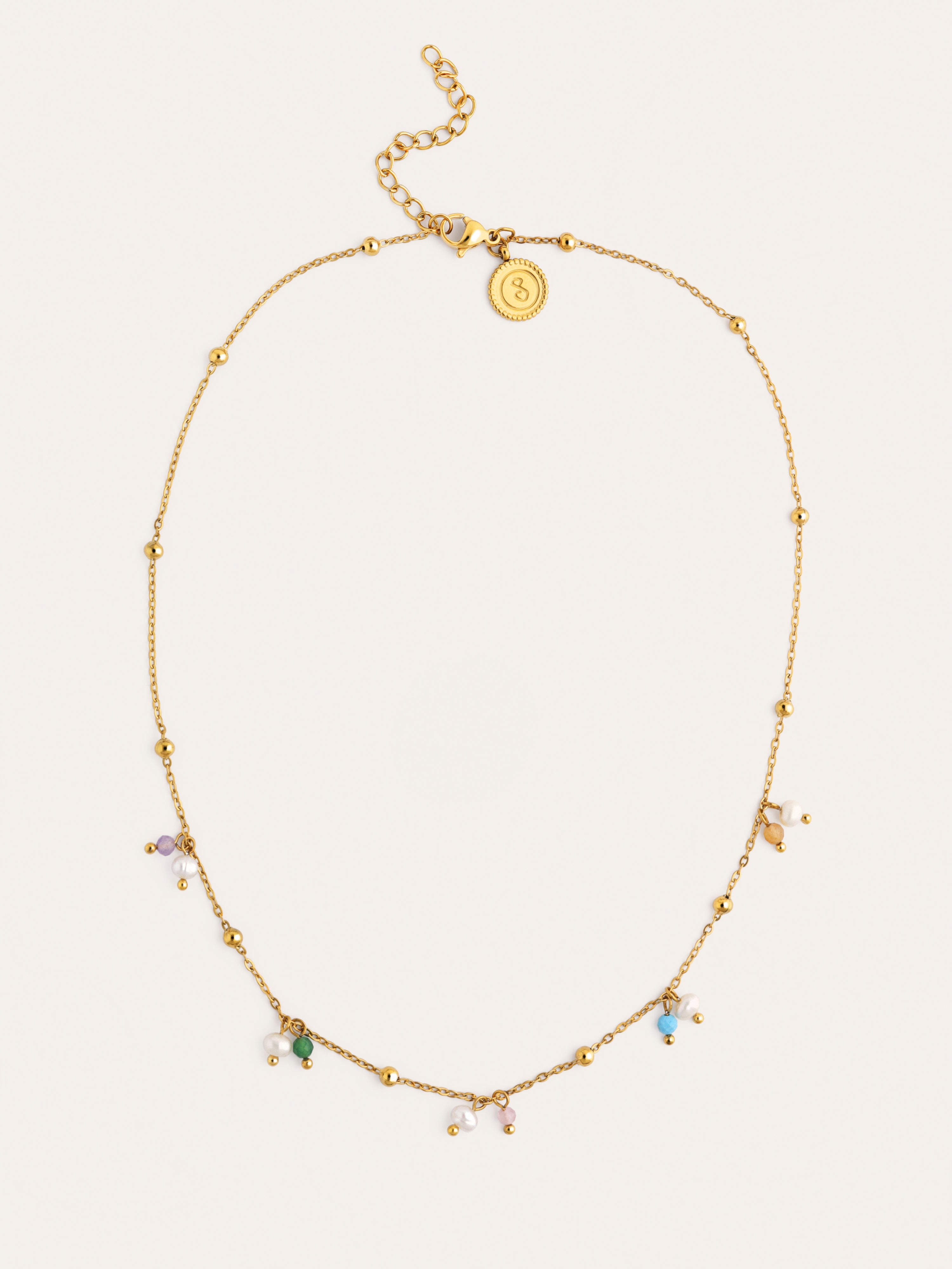 Shamira Dots Necklace Gold Plated Steel