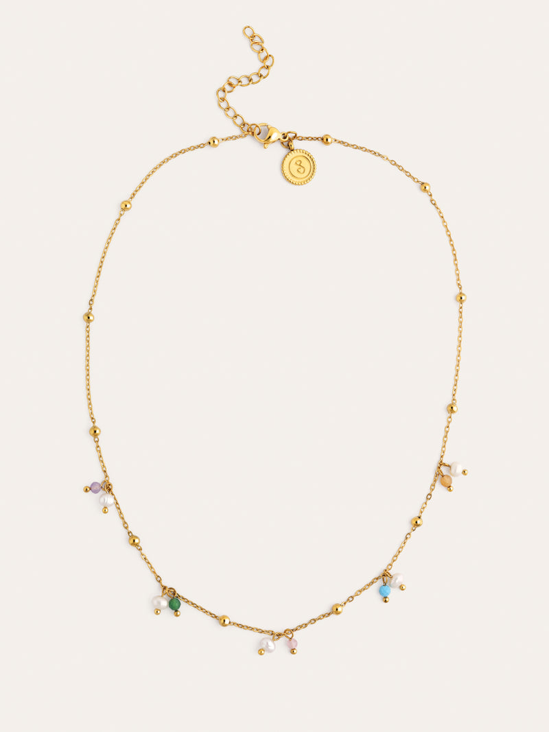 Shamira Dots Necklace Gold Plated Steel