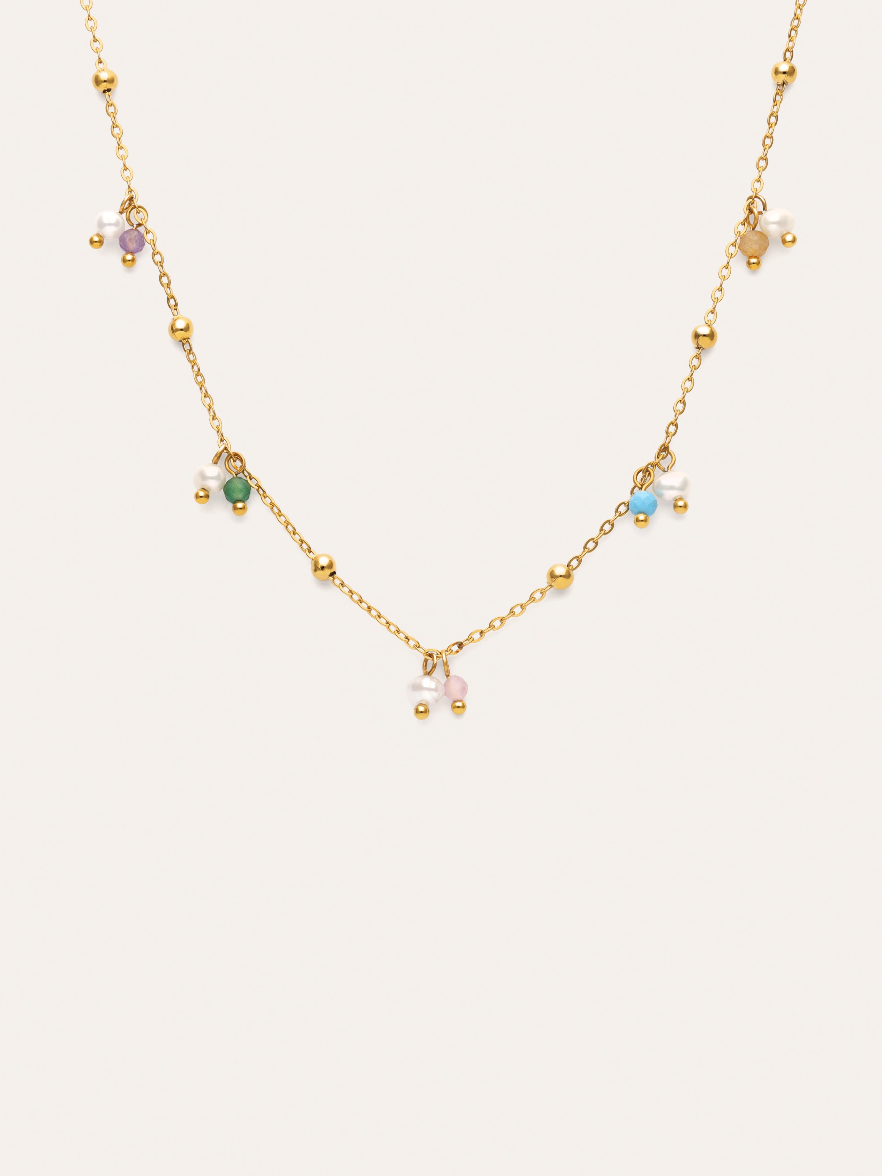 Shamira Dots Necklace Gold Plated Steel