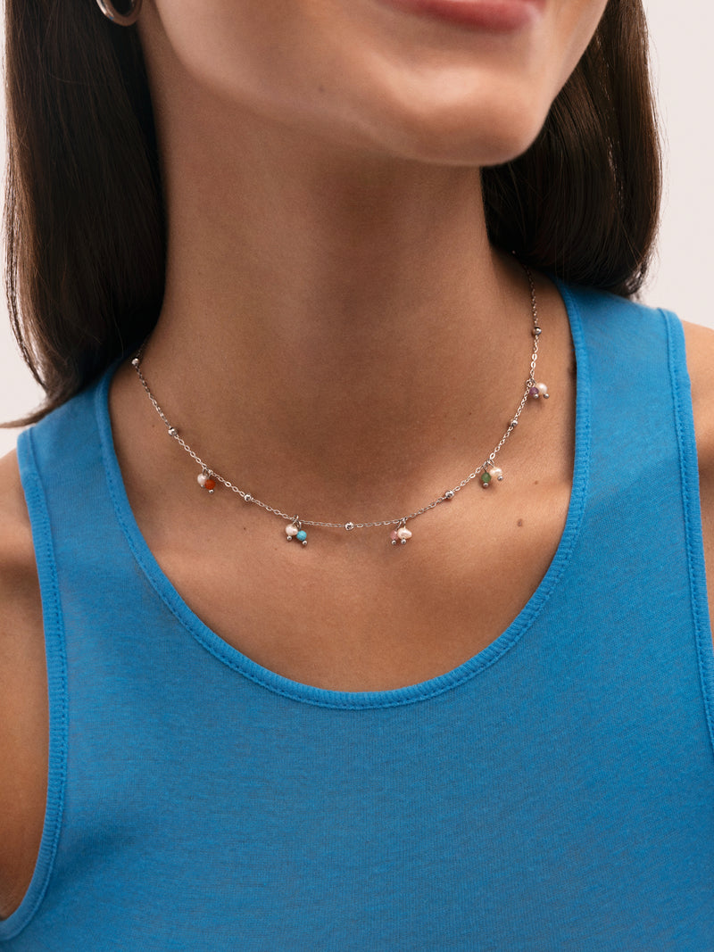 Shamira Dots Necklace Steel
