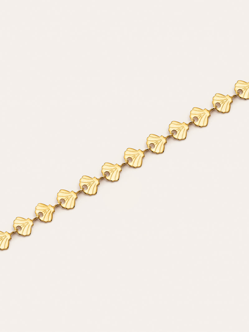 Shells Kette, Edelstahl vergoldet