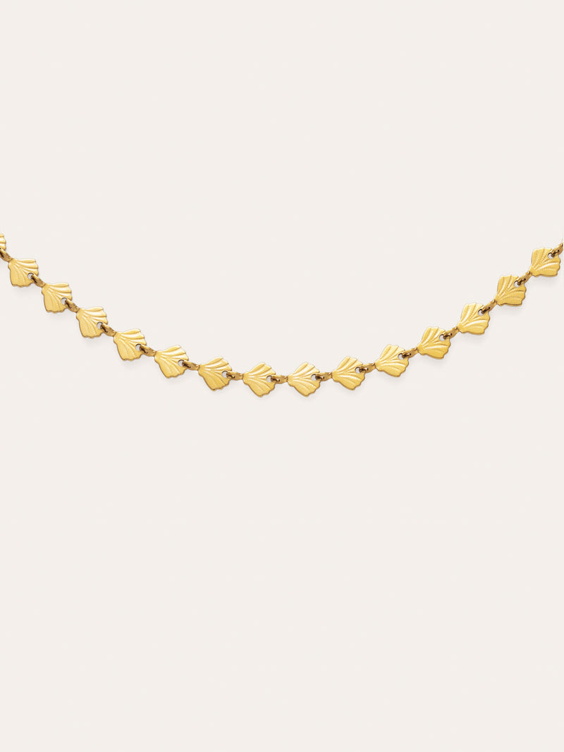 Shells Kette, Edelstahl vergoldet