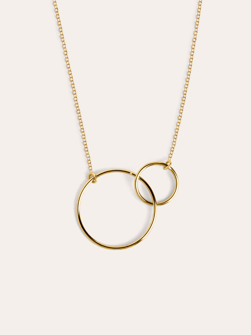 Colar Sister Prata Banho de Ouro