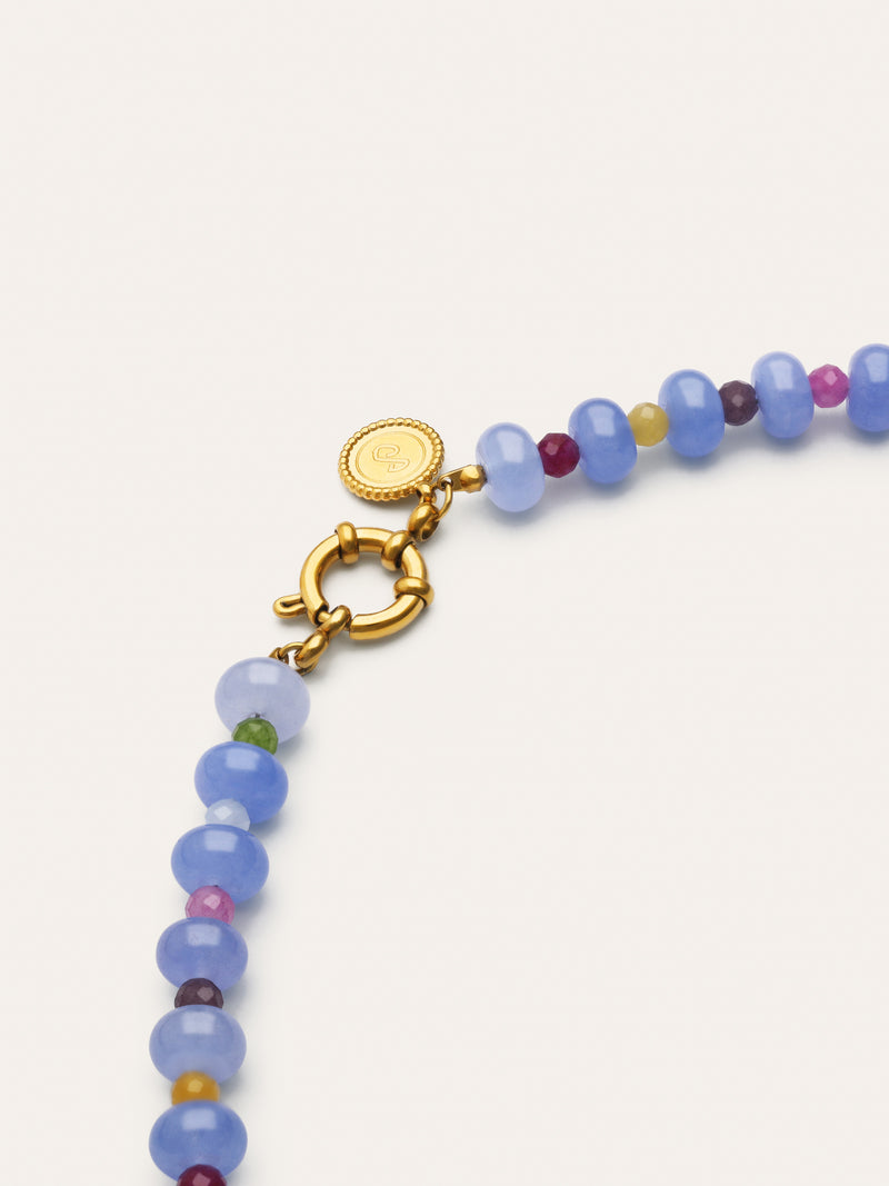 Collar Skycolor Stones Acero Baño Oro