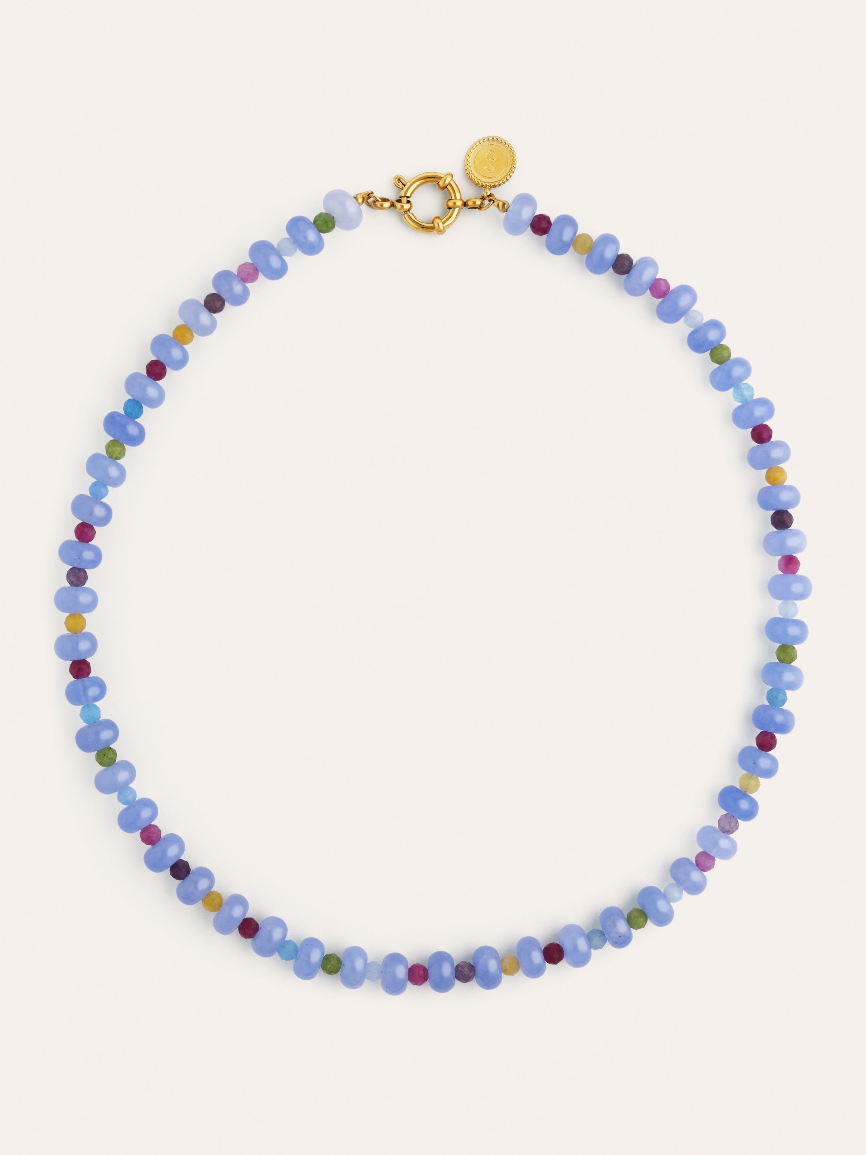 Collar Skycolor Stones Acero Baño Oro