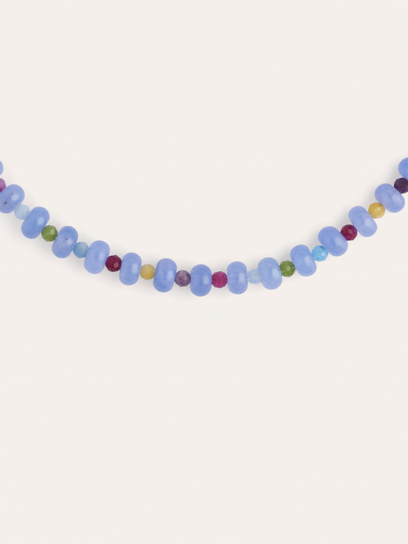 Collar Skycolor Stones Acero Baño Oro