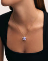 Collar Starfish Blue Acero Baño Oro