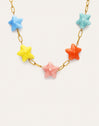 Collar Starfish Chic Color Acero Baño Oro